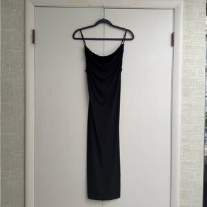 Elegant Black Spaghetti Strap Dress